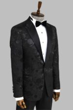 Floral-Patterned-Black-Men-Tuxedo-Blazer-Wessi-4