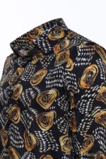 Floral-Patterned-Long-Sleeves-Slim-Fit-Black-Men-Shirt-Wessi-1