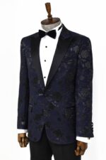 Floral-Patterned-Navy-Blue-Men-Dinner-Jacket-Wessi-2