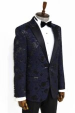Floral-Patterned-Navy-Blue-Men-Dinner-Jacket-Wessi-4