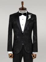 Floral-Patterned-Peak-Lapel-Black-Tuxedo-Blazer-Wessi-2