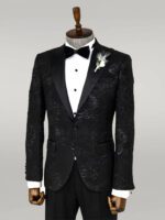 Floral-Patterned-Peak-Lapel-Black-Tuxedo-Blazer-Wessi-3