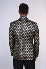 Floral-Patterned-Peak-Lapel-Black-with-Gold-Embellished-Dinner-Jacket-Wessi-4