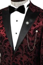 Floral-Patterned-Peak-Lapel-Burgundy-Men-Party-Blazer-Wessi-1