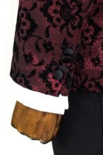 Floral-Patterned-Peak-Lapel-Burgundy-Men-Party-Blazer-Wessi-3