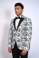 Floral-Patterned-Peak-Lapel-White-Men-Wedding-Tuxedo-Blazer-Wessi-2