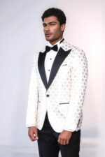 Floral-Patterned-Peak-Lapel-White-Men-Wedding-Tuxedo-Blazer-Wessi-2