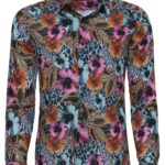Floral Patterned Slim Fit Long Sleeves Multicolor Men Shirt - Wessi