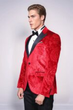 Floral-Patterned-Velvet-Burgundy-Men-Tuxedo-Jacket-Wessi-2