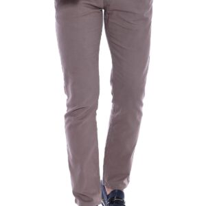 Gabardin Plain Beige Men Pants - Wessi