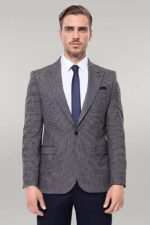Gingham-Slim-Fit-Brown-Men-Blazer-Wessi-5