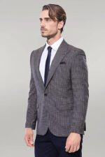 Gingham-Slim-Fit-Brown-Men-Blazer-Wessi-6