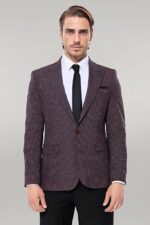 Gingham-Slim-Fit-Single-Button-Black-Men-Blazer-Wessi-2