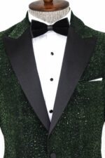 Glitter-Floral-Patterned-Dark-Green-Men-Dinner-Jacket-Wessi-1
