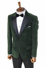 Glitter-Floral-Patterned-Dark-Green-Men-Dinner-Jacket-Wessi-5