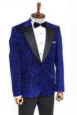 Glitter-Floral-Patterned-Sax-Blue-Men-Dinner-Jacket-Wessi-2