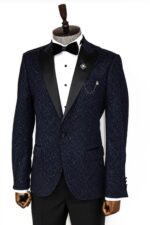 Glitter-Shiny-Navy-Blue-Men-Blazer-Wessi-3