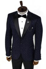 Glitter-Shiny-Navy-Blue-Men-Blazer-Wessi-4