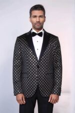 Gold-Diamond-Pattern-Over-Black-Tuxedo-Blazer-Wessi-1