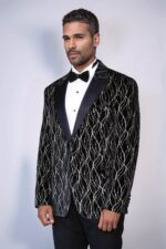 Gold-Patterned-Over-Black-Velvet-Men-Evening-Tuxedo-Blazer-Wessi-2