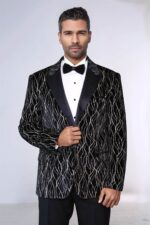 Gold-Patterned-Over-Black-Velvet-Men-Evening-Tuxedo-Blazer-Wessi-3