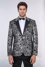 Gold-Patterned-Over-Grey-Men-Party-Blazer-Wessi-1