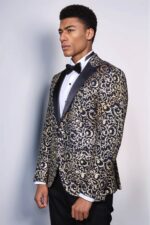 Gold-Patterned-Over-Navy-Men-Party-Blazer-Wessi-2