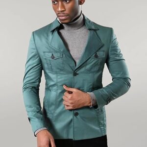 Green Cotton Trench Coat - Wessi