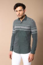 Green Diamond Patterned Shirt