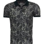 Green Floral Polo Neck Men T-Shirt - Wessi
