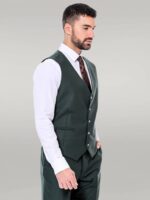 Green-Mens-Plain-Suit-with-Vest-Wessi-5