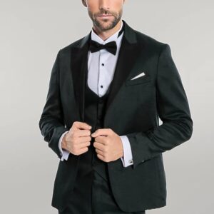 Green Modeled Lapel Tuxedo | Wessi