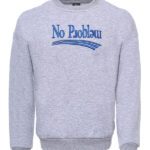 Grey Crew Neck Embroidered Men's Sweatshirt - Wessi