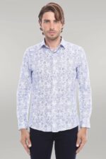 Grey-Flower-Patterned-Slim-Fit-Shirt-Wessi-1