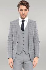 Grey-Plaid-Vested-Mens-Suit-Wessi-5