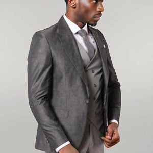 Grey Vested Suit  - Wessi