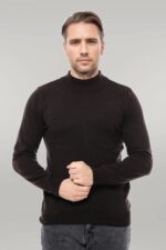Half Turtleneck Brown Knitwear Sweater