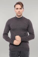 Half Turtleneck Dark Grey Knitwear Sweater
