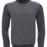 Half Turtleneck Patterned Anthracite Men Knitwear - Wessi