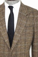 Herringbone-Slim-Fit-Wool-Brown-Men-Blazer-Wessi-1