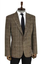 Herringbone-Slim-Fit-Wool-Brown-Men-Blazer-Wessi-4