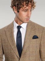 Herringbone-Slim-Fit-Wool-Tan-Men-Blazer-Wessi-1