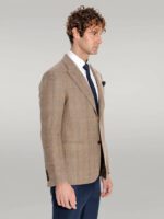 Herringbone-Slim-Fit-Wool-Tan-Men-Blazer-Wessi-2