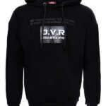 Hooded Pocket Printed Black Sweatshirt - Wessi