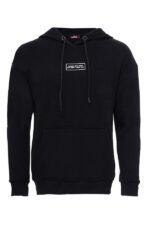 Hooded Printed Men's Black Sweatshirt