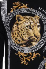 Hooded-Silver-Grey-Tiger-Patterned-Black-Slim-Fit-Sweatshirt-Wessi-1