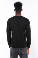 Hooded-Silver-Grey-Tiger-Patterned-Black-Slim-Fit-Sweatshirt-Wessi-6