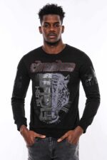 Hooded-Silver-Grey-Tiger-Patterned-Black-Slim-Fit-Sweatshirt-Wessi-8