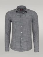 Houndstooth-Pattern-Black-Men-Shirt-Wessi-3