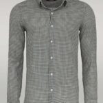 Houndstooth Pattern Green Men Shirt - Wessi